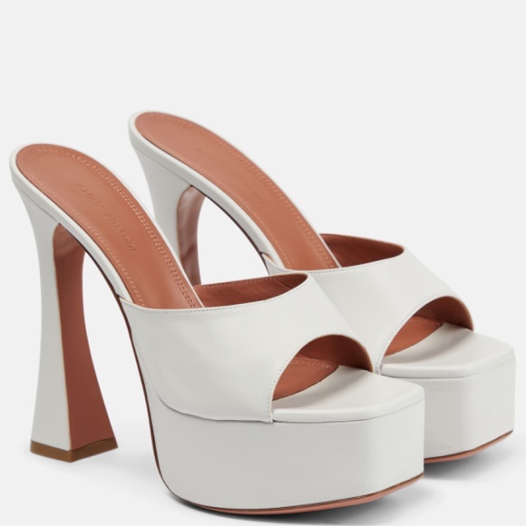 Amina Muadi Dalida leather platform mules - Picture 3 of 4